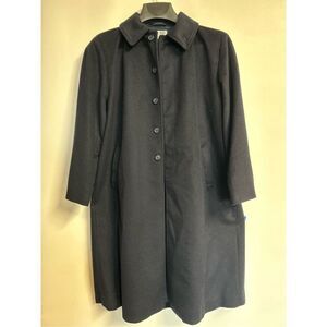 Vintage 60’s Black wool coat made in Italy Sz 12